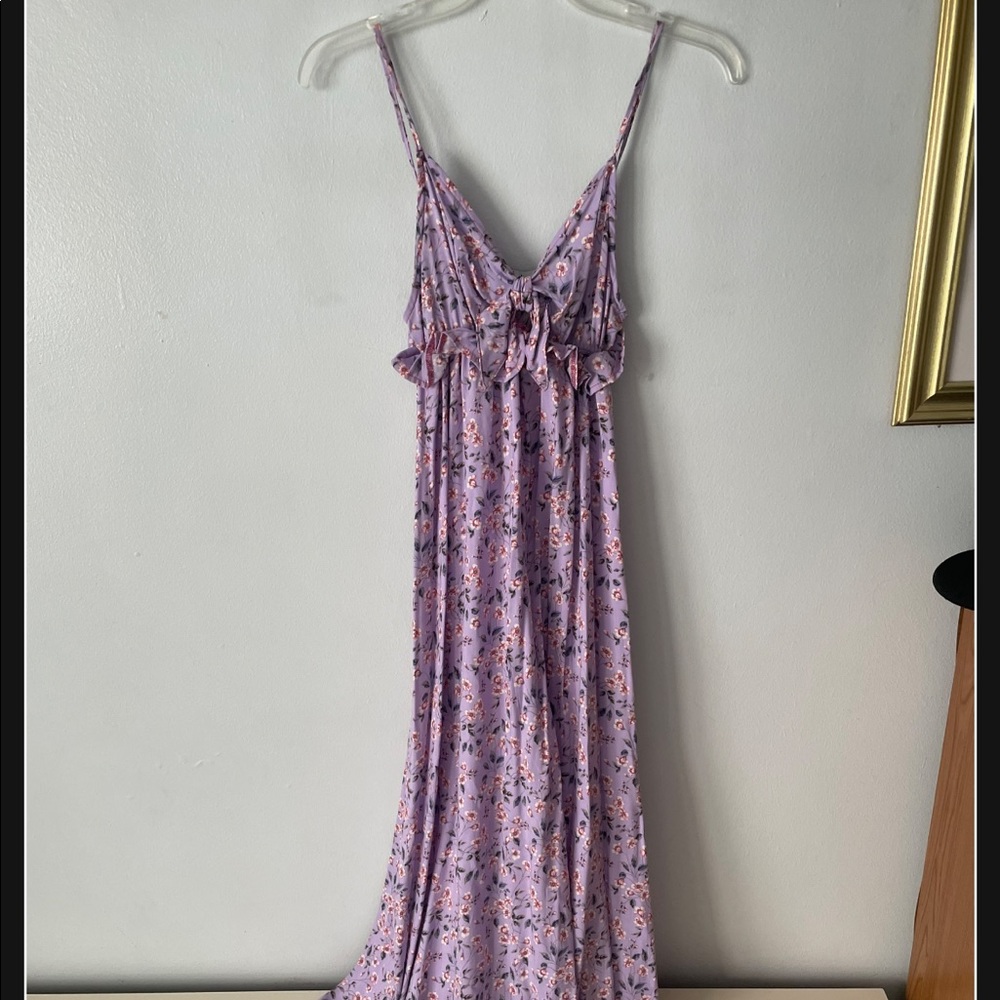 Velvet Torch Purple Floral Sleeveless Maci Dress